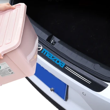 

1PCS Car Trunk Guard Plate Carbon Fiber Protector Stickers For Mazda Demio 2 3 5 6 M2 M3 M5 M6 CX-5 CX-7 CX-9 RX-8 MX5