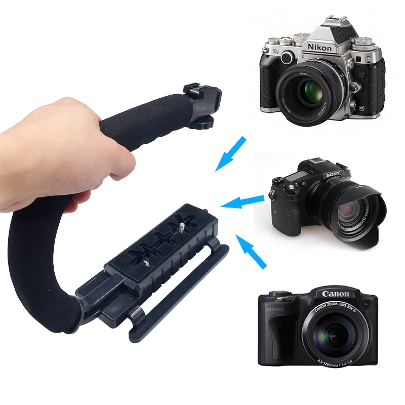

C Shaped Holder Grip Video Handheld Gimbal Stabilizer for DSLR Nikon Canon Sony Camera and Light Portable Steadicam for Gopro