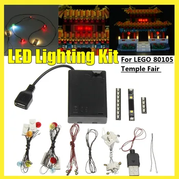 

LED Light Kit For LEGO 80105 Temple Fair DIY Luminous Assembled Building Blocks Light Kit Toy ABS Building Block Supplies