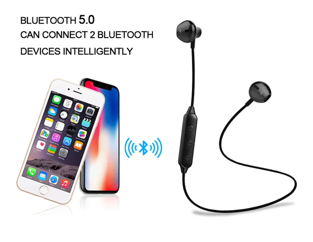 HYASIA Bluetooth 5,0 наушники беспроводные наушники Спортивная поддержка TF стерео наушники магнит Bluetooth наушники с микрофоном для телефона