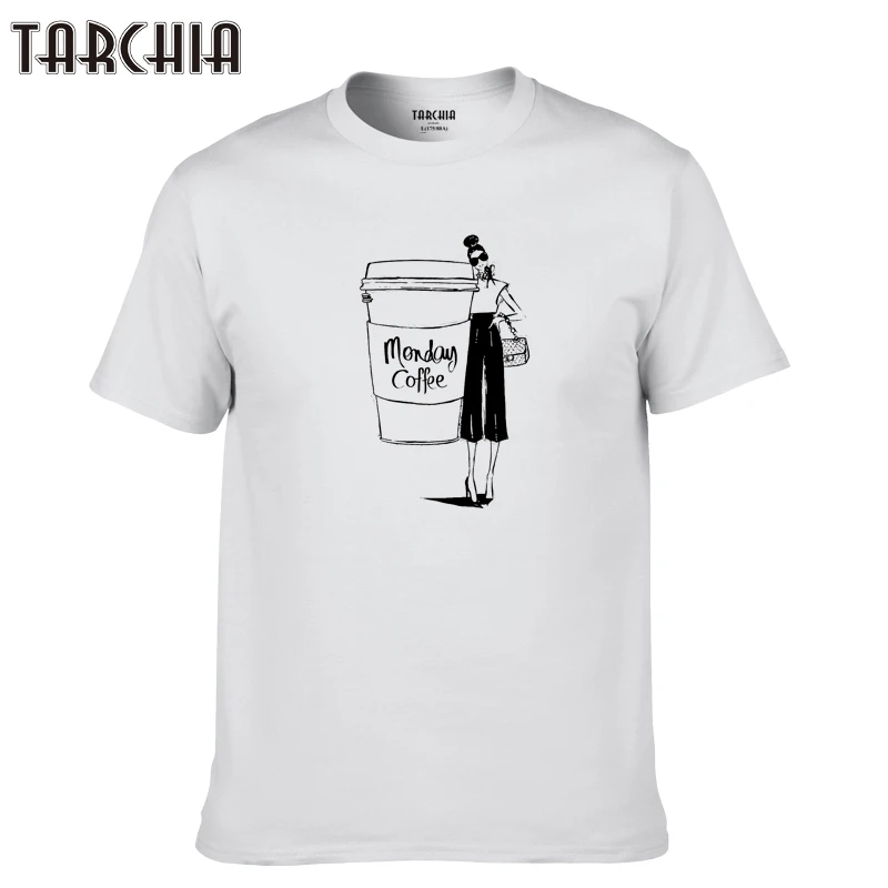 TARCHIA 2021 Новая модная летняя брендовая футболка хлопковые топы футболки мужские с