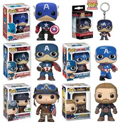 FUNKO POP Marvel Urbanvinyl кукла Капитан Америка модель игрушки брелок Мстители Капитан Америка Рождественский подарок