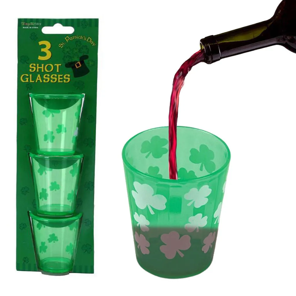 

New St. Patrick's Day Green Shamrock Fun Glass Small Wine Glass 2020 hot new products Dropshipping supplier Accessories 22