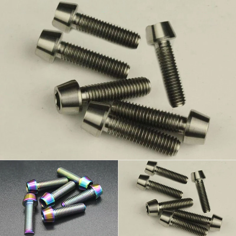 6 шт./компл. M5x18 MTB болт из титанового сплава выноса весла крепежных винтов