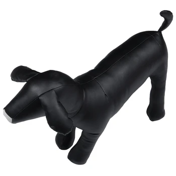 

Leather Dog Mannequins Standing Position Dog Models Toys Pet Animal Shop Display Mannequin Black L