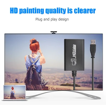 

Video TV Tuner Card with Mic 1080P 60fps HDMI to USB 3.0 Game Imput Conveninently Simple Installation for Xbox PS3 PS4