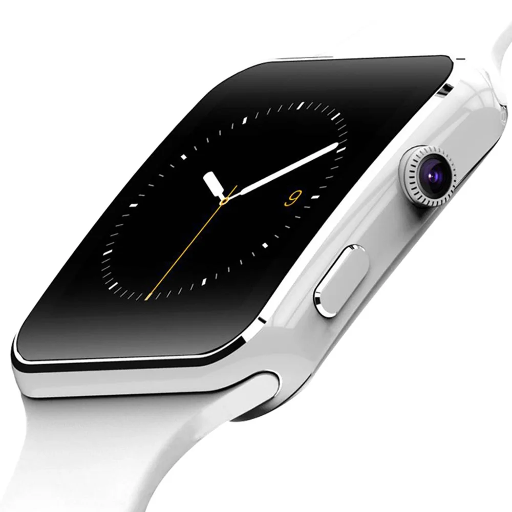 Смарт-часы X6 Android Ios Шагомер монитор активности Смарт-часы монитор сердечного ритма спортивные часы - Цвет: White