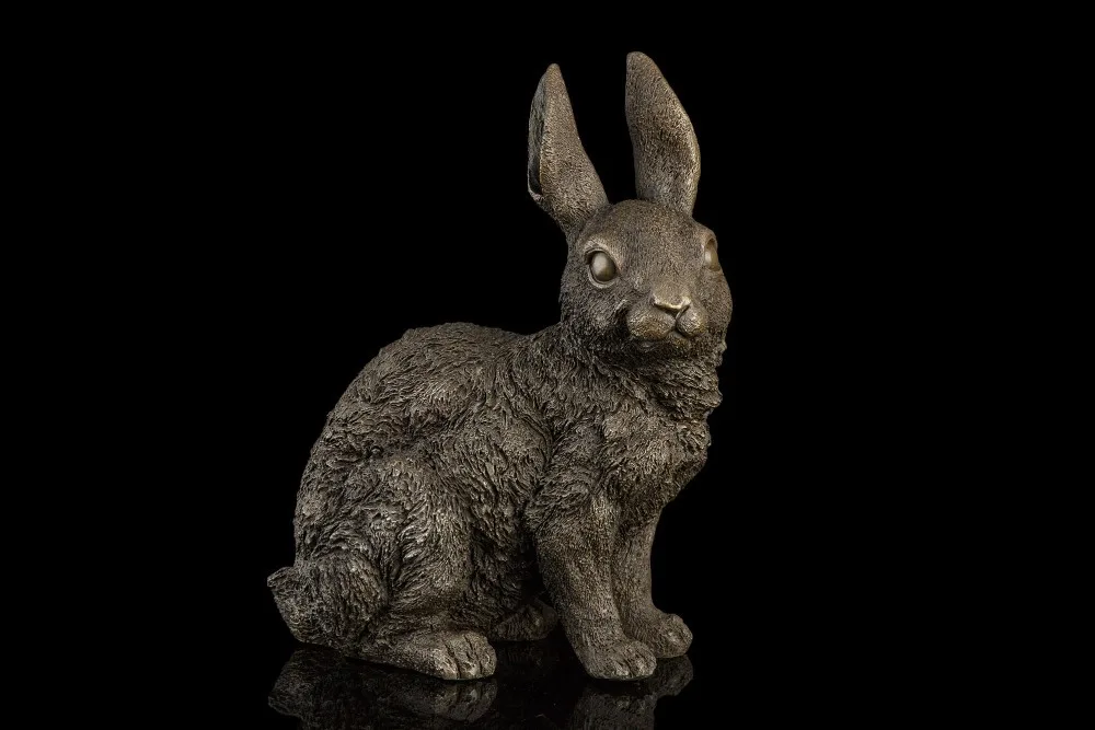 Arts Crafts Copper Mascot Hot sales Bronze Statue Docile Rabbits feng shui Product Chinese Zodiac Rabbit CZW-015