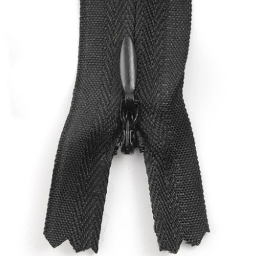 black 10 шт./пакет 28 см; большие размеры 35-40 см, 45 см 50 см 55 60 СМ № 3 Длинные невидимых застежек-молний DIY нейлон катушки молнии для шитья одежды аксессуар - Цвет: black