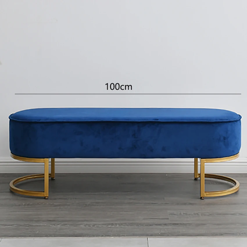 Постмодерн, мягкая мебель для дома, стул для спальни, табурет для ног, диванные табуреты, скандинавские мягкие табуреты для ног, удобные табуреты - Цвет: A blue 100cm