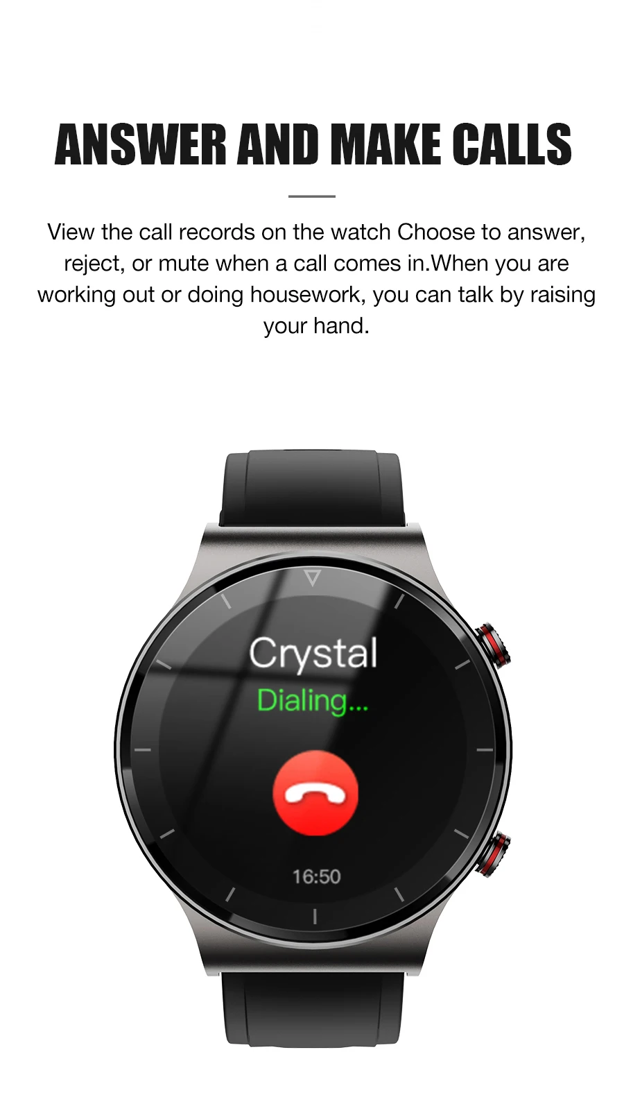 KUSDO 2021 Men's Smart Watch Dial Calls Watches Waterproof Fitness Bracelet Tracker Smartwatch For Xiaomi Android Apple Huawei