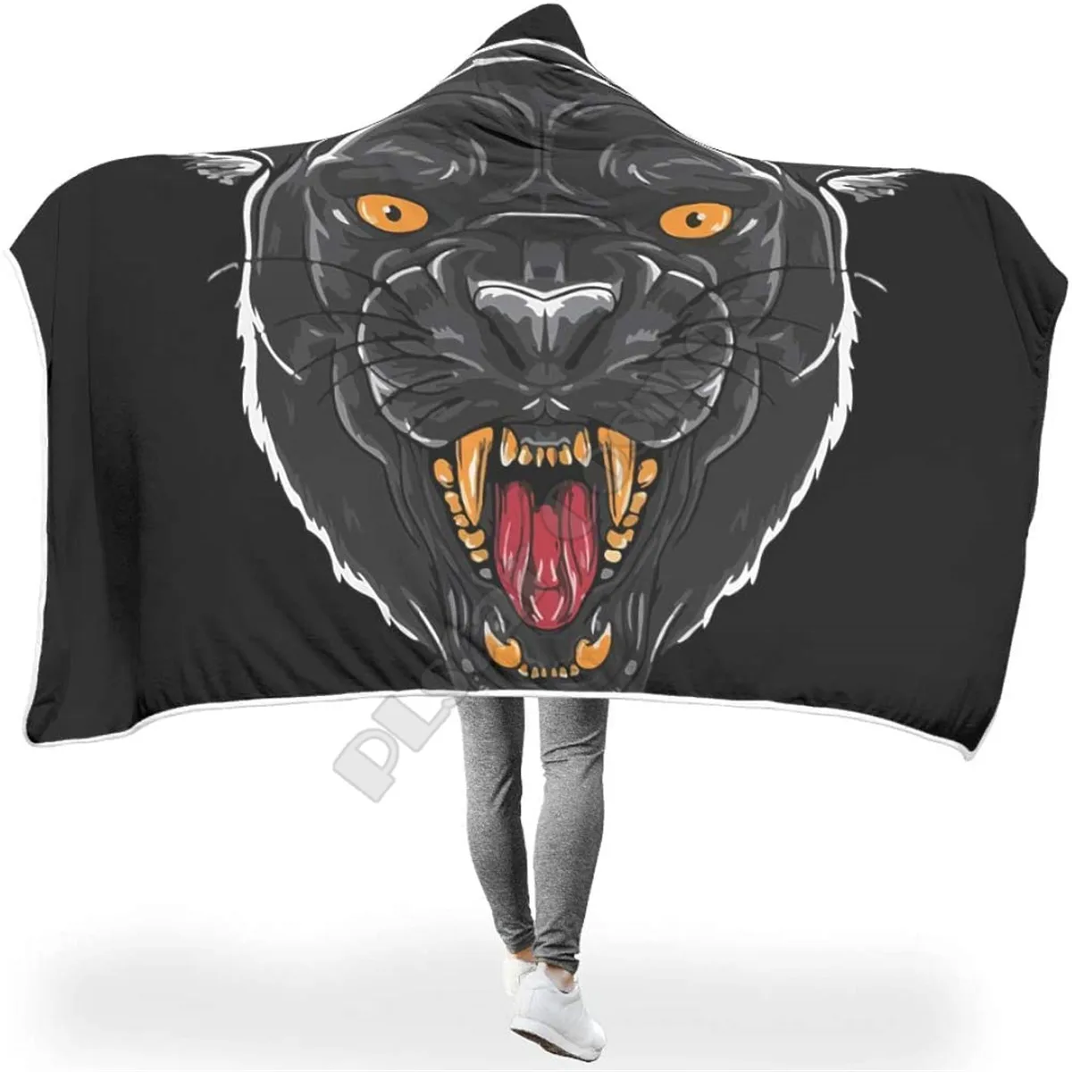 

Plstar Cosmos Animal Bear Totem Hooded Blanket 3D full Printed Wearable Blanket Adults men women kids Boy Girl Blanket