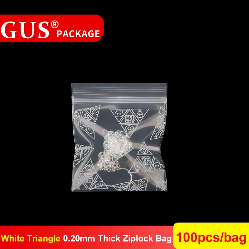 4x6 см мини милый все шаблон Ziplock пластик PE Прозрачный медицина небольшой одноразовый образец запечатанный карман упаковка на молнии замок мешок - Цвет: Thick White Triangle