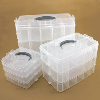 

Children's Toy Brick Storage Box Building Block Jewellery Storage Organizer Housekeeping Plastic Transparent Sorting Container
