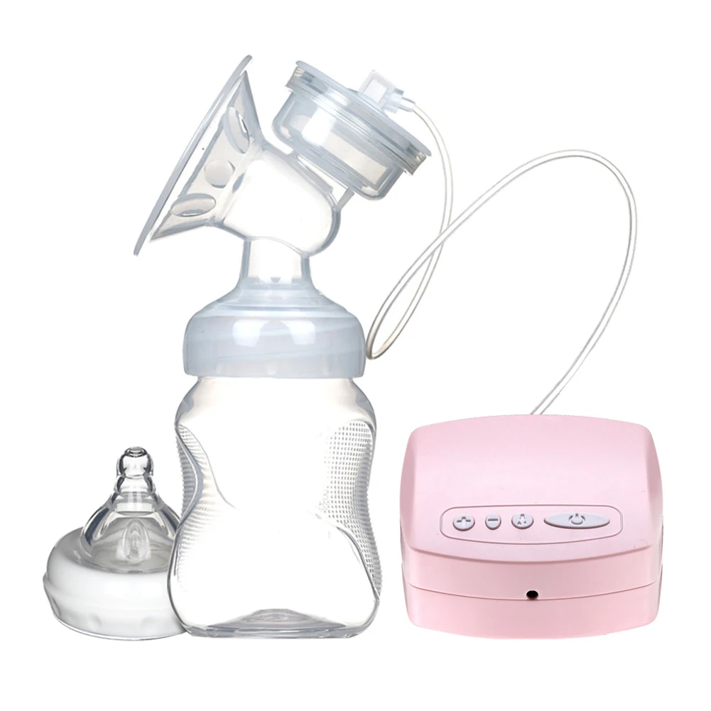 Automatic Electric Breast Flasks Nipple Suction Milk Pump Breastfeeding Usb Intelligent Electric Breast Flask Baby Accessories - Цвет: Pink