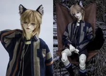 BJD – vêtements de poupée à rayures marron vert, chemise à manches chauve souris, hauts pour 1/3 1/4 BJD SD MSD SD17 oncle POPO68 SSDF, taille bjd