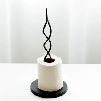 

Simple Desk Paper Towel Rack Restaurant Living Room Toilet Roll Holder Multifunction Rotating Storage Rack