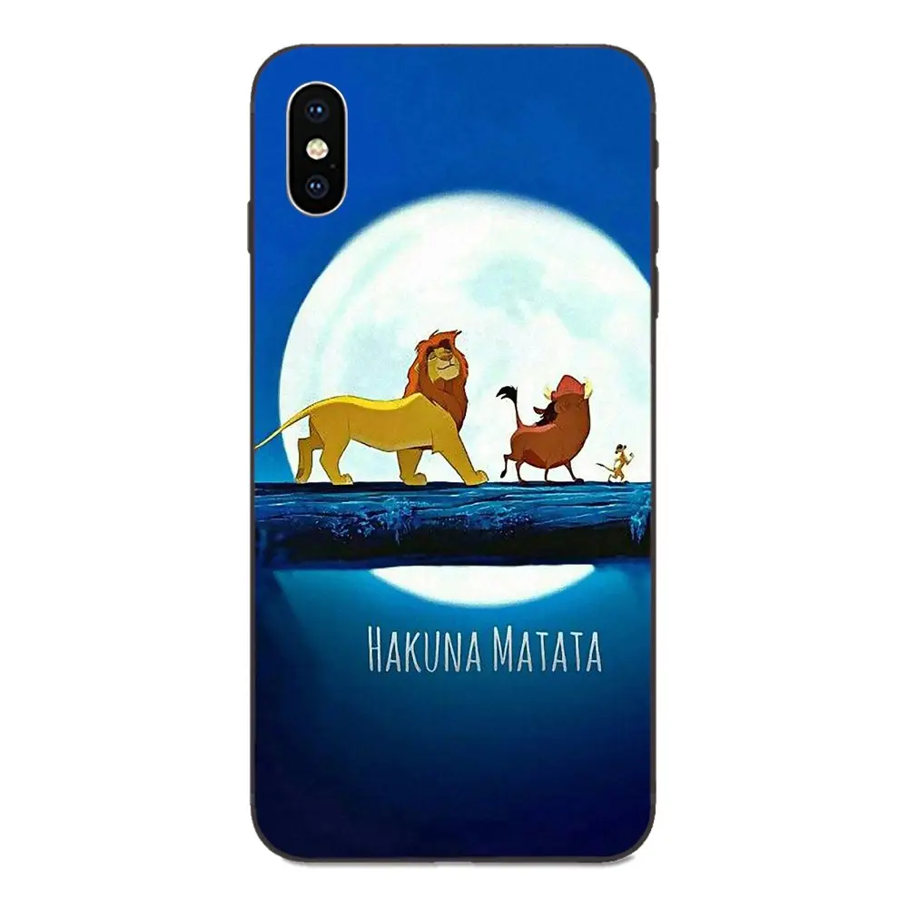 Мягкие чехлы для Xiaomi mi x Max Note 2 2S 3 5X6 6X8 9T SE A1 A2 A3 CC9e Lite Play Pro F1 Lion King Hakuna Matata Black
