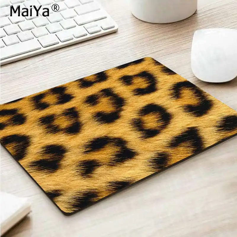 MaiYa ваши коврики Леопард DIY дизайн игровой с узором коврик для мыши резиновый ПК компьютерный игровой коврик для мыши - Цвет: No Lock Edge18x22cm