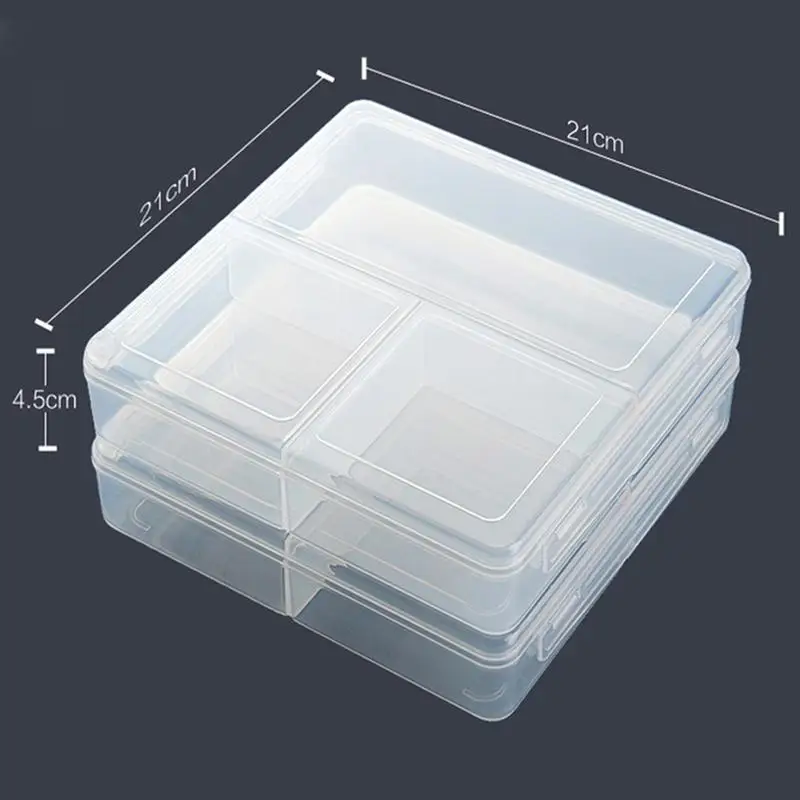 2pcs Storage Box Compartment Lightweight Comveneint Household Plastic Durable Storage Box Food Container For Kitchen Home