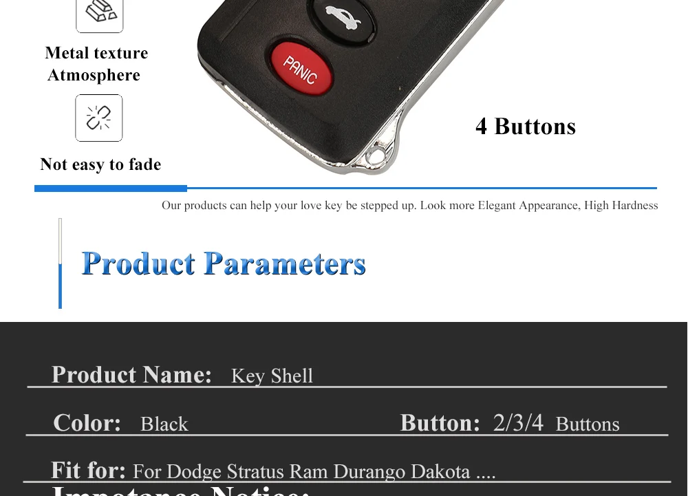 Keyforkess 2/3/4 pulsanti custodia a chiave pieghevole a distanza per Chrysler Dodge Stratus Ram Durango Dakota Jeep Grand Cherokee Key shell 11 Keyforkess 2/3/4 pulsanti custodia a chiave pieghevole a distanza per Chrysler Dodge Stratus Ram Durango Dakota Jeep Grand Cherokee Key shell - H6eb2e8d4317c48dba60b00dd506c9512R