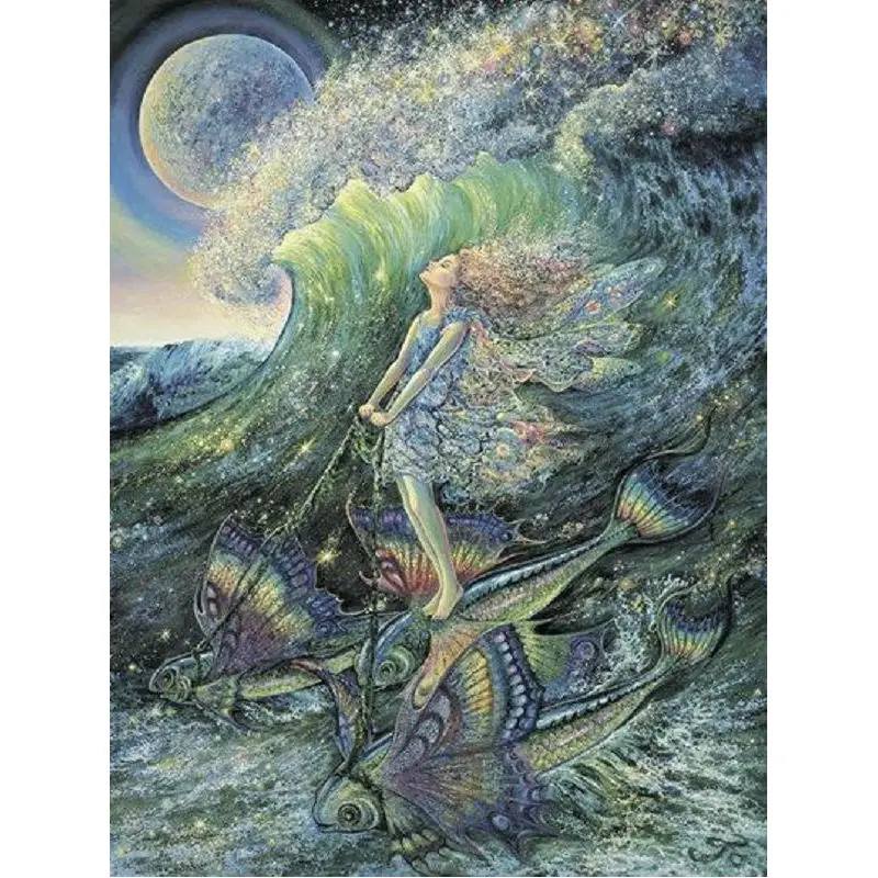 Алмазная 5D Вышивка сделай сам картина с рисунком сказочных и летающих рыбок