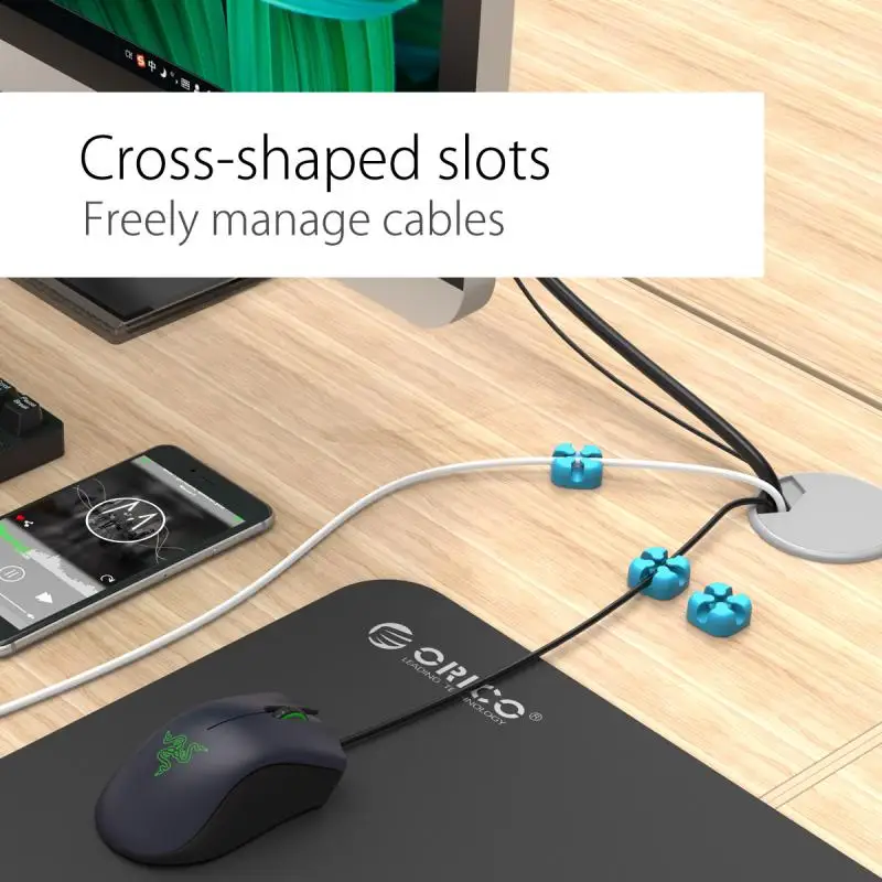 Cable Holder Cable Earphone Organizer Flexible USB Winder Wire Storage Silicon Charger Holder Clips For Mouse Keyboard Headset