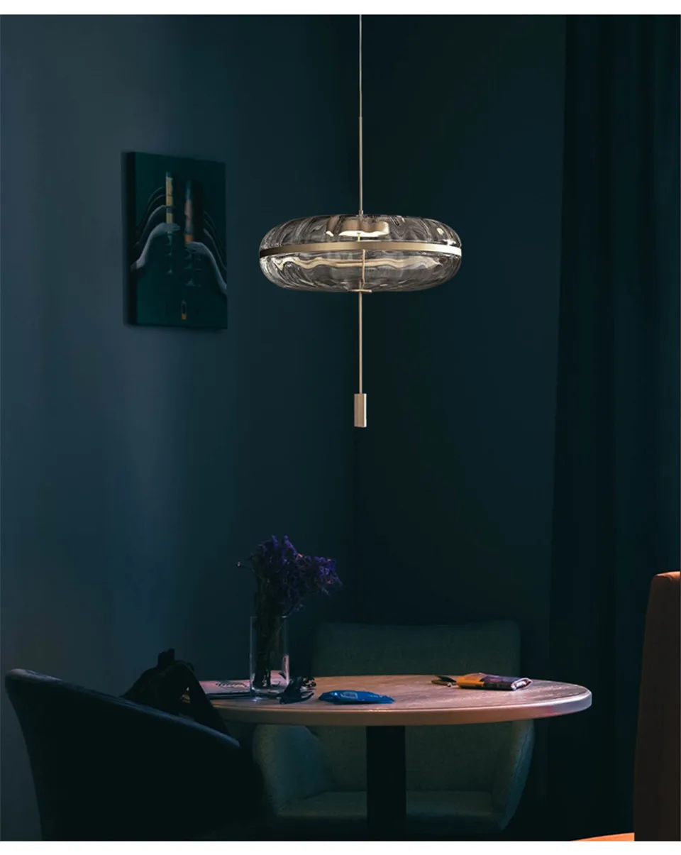 Современный медный стеклянный подвесной светильник, светодиодный подвесной светильник для гостиной, ресторана, спальни, отеля, кафе, лофт, подвесной светильник