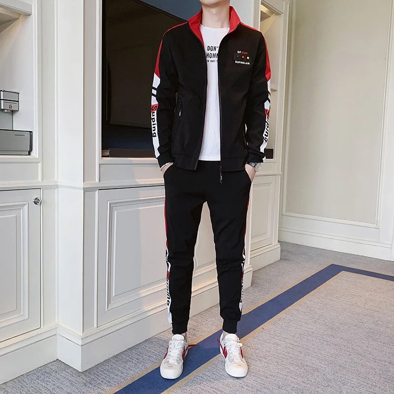 

Spring And Autumn New Style Men Jacket Set Korean-style Trend Casual Slim Fit Handsome Sports Jacket Suits