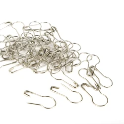 Colorful Knitting & Crochet Stitch Markers - 100 Pieces, Safety Pins & Needle Clips (Silver)