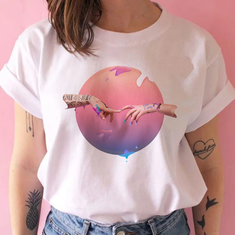 vaporwave aesthetic t shirt women korean grunge ulzzang tshirt kawaii 90s harajuku t-shirt female streetwear japanese top tee - Цвет: 729