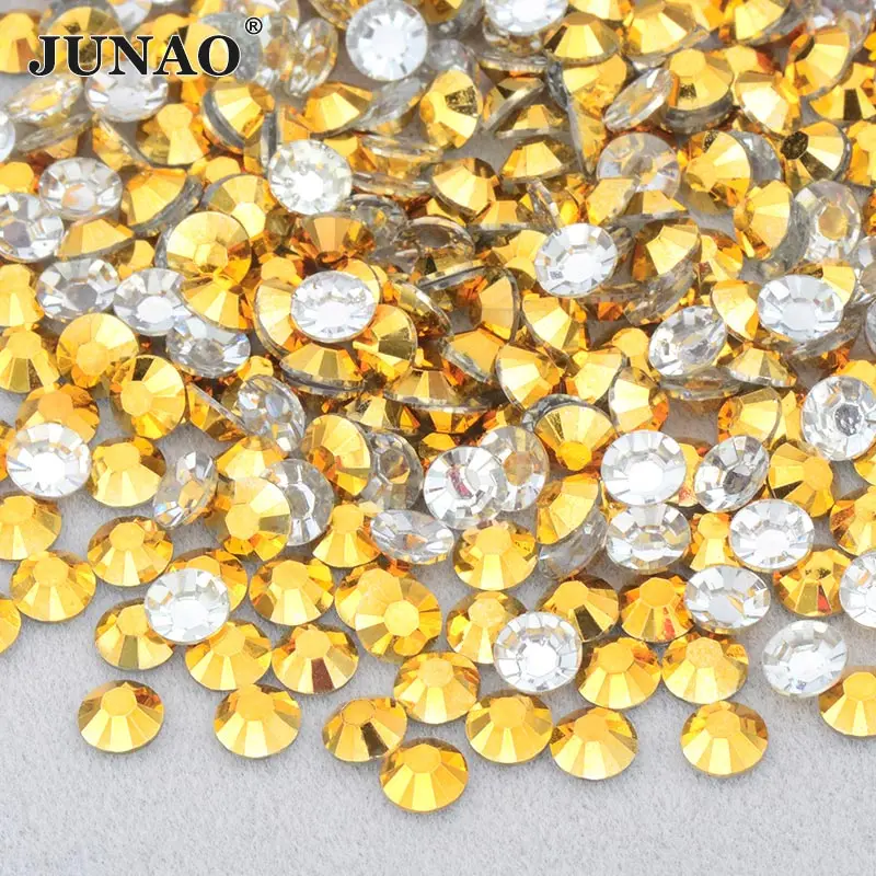 JUNAO Wholesale 2mm 3mm 4mm 5mm 6mm Jelly Rose AB Resin Rhinestone Flatback DIY Stones in Bulk Non Hot Fix Nail Strass Crystal 