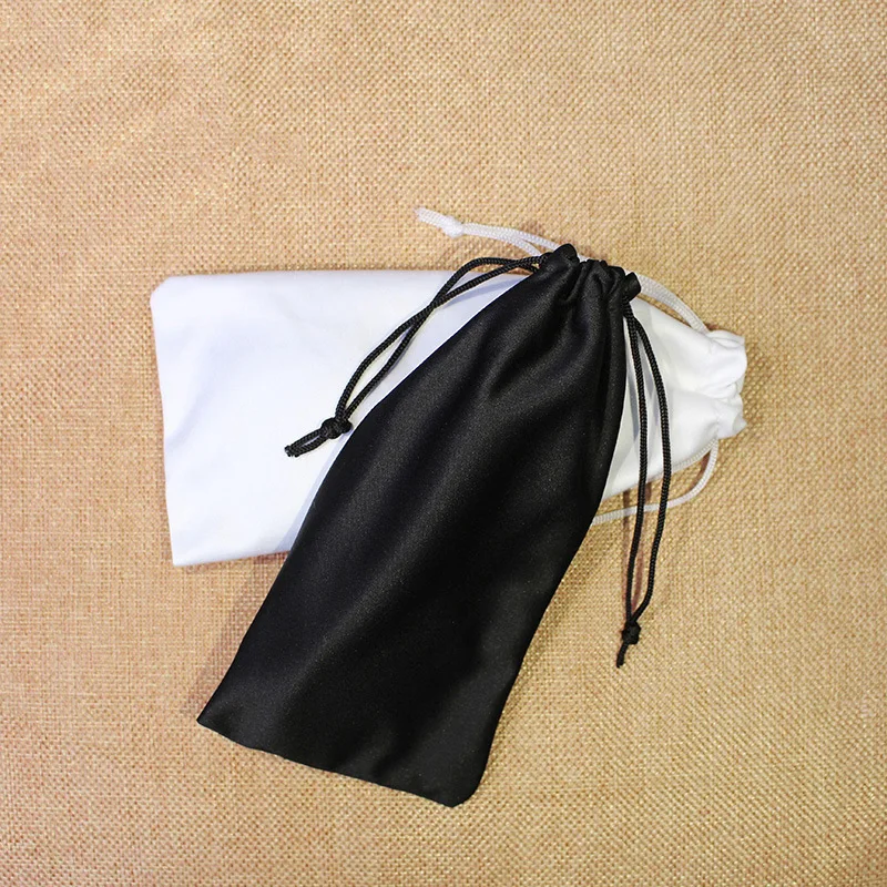 100pcs/lot 9x18cm Sunglasses Bag Eyeglasses Pouch Portable Drawstring Packaging Bags Eye wear Accessories