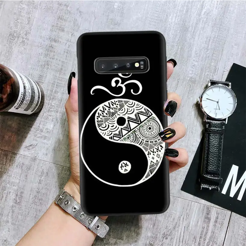 BA323-7 АУМ Ом Йога Черная крышка чехол для телефона для samsung Galaxy A50S A10S A20S A10 A20E A30 A40 A50 A70 M40 M30S A80 корпус под плетенную сумку - Цвет: BA323-7