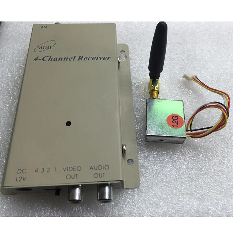 

1Set 1.2G 200MW Wireless Video and Audio Transmitter Monitor Image Transmission Receiver Spare Parts for RC Aircraft Drone