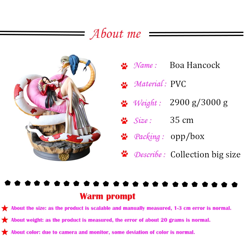 35 см аниме one piece GK Боа Хэнкок ПВХ фигурка большая Коллекционная модель подарок игрушка для детей