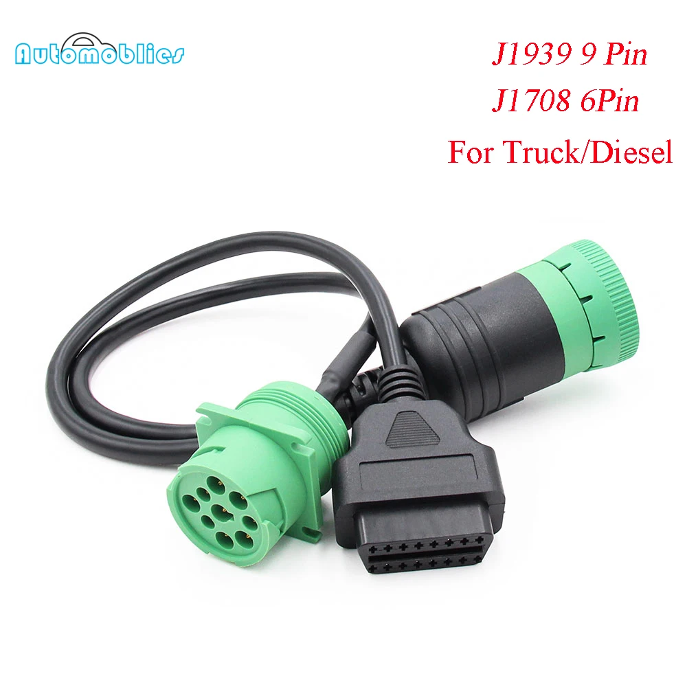 2019 Deutsch J1939 9 контактный до 16pin кабель для грузовиков J1708 6Pin к OBDII/OBD2 16 разъем