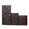 Fashion Genuine Leather Long Wallet 3D Dragon Embossed Purse Cowskin Leather Men Purse Card Wallet Bifold Phone Wallets Cowskin 1