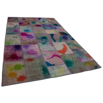 

200x301 Cm Multicolor Handmade Patchwork Rug-7x10 Ft