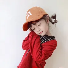 Шапка с вышитой надписью «M», детская осенне-зимняя теплая Кепка, детская Регулируемая Кепка с надписью, бейсбольная кепка из мягкого флока, viseira feminina# T