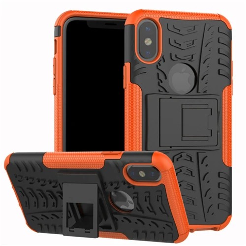 Чехол для мобильного телефона iPhone 6S 7 8 X XS XR 11 pro MAX PLUS с красочным принтом, ударопрочный защитный чехол - Цвет: Оранжевый