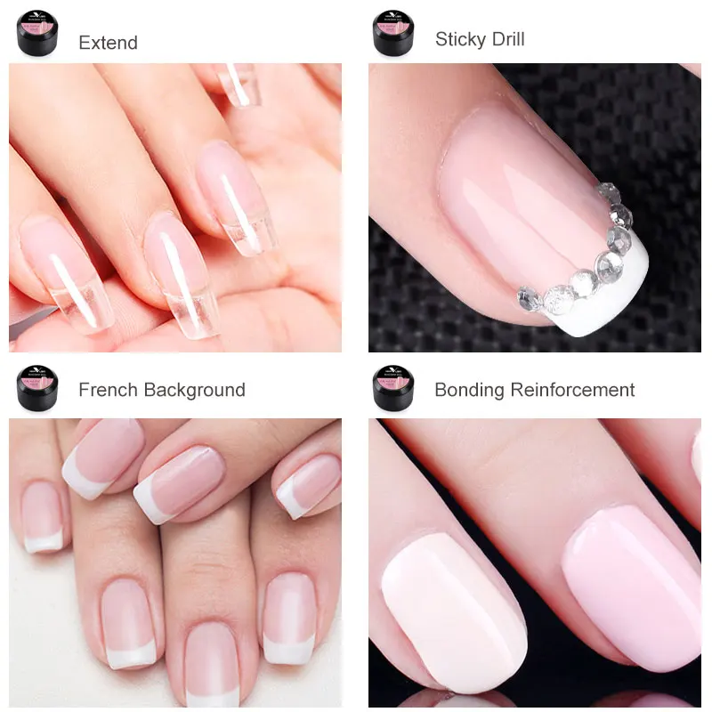 VENALISA UV LED Gel 1kg Bulk Builder Extension Jelly Gel Crystal Transparent 12 Camouflage Jelly Color Self Leveling Nail Gel 6