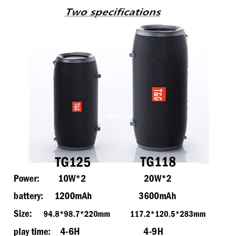 High power 40W Bluetooth speaker bass Portable column wireless Stereo subwoofer Music Playe Center With 3600mAh Battery soundbox