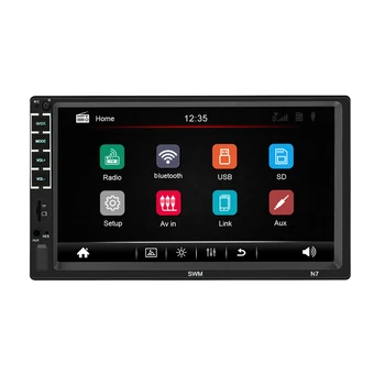 

Car Multimedia MP5 Player 7" Capacitive Screen bluetooth USB AUX TF Card FM Radio Car Stereo with 4 Lamp Camera