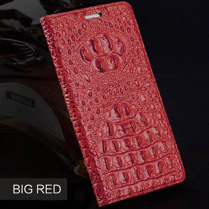 Флип-чехол для телефона для Xiaomi redmi Note 5 5A 6 7 8 Pro note 3 4X4 чехол для redmi 4x5 плюс 6 6a 7 7a 8 8a крокодил задняя крышка телефона - Цвет: Red