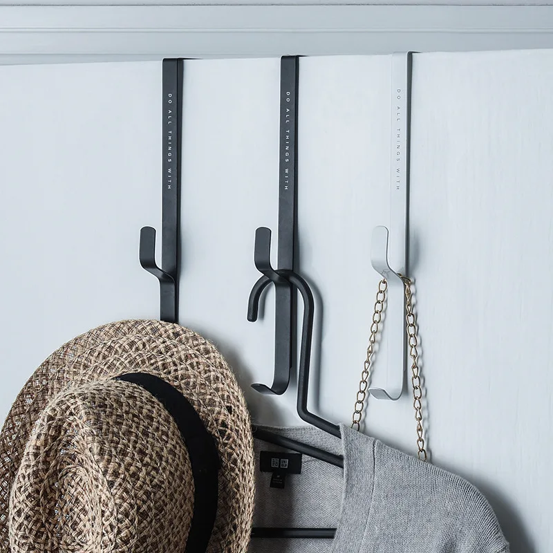 

3PCS Nordic English Letter Iron Door Hooks Coat Hanger Clothes Holder Home Storage Organizer Kitchen Bathroom Tool For Bag Hat