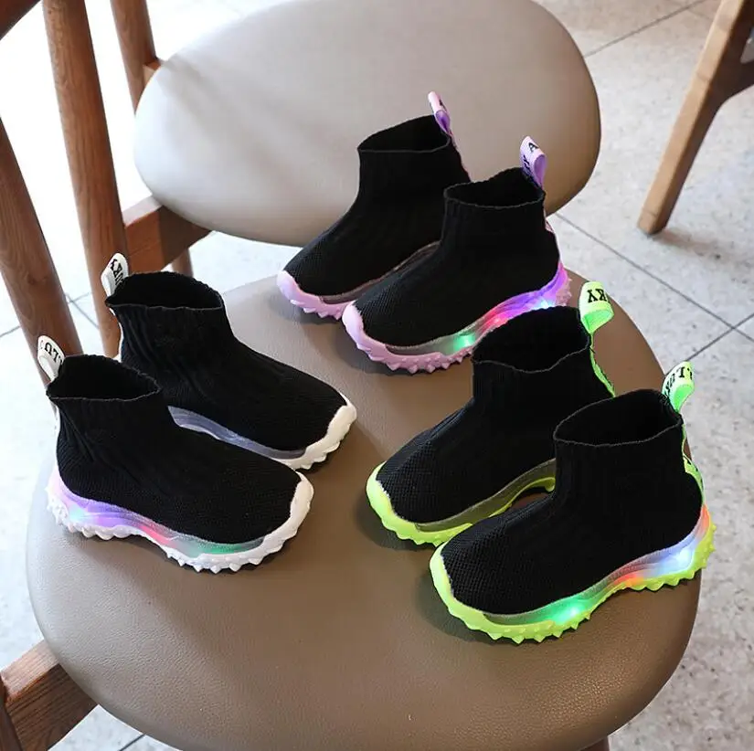 

Size 21-30 Children's Led Shoes Boys Girls Lighted Sneakers Glowing Shoes for Kid Sneakers Boys Baby Sneakers with Luminous Sole