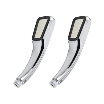 

2 Pcs/Set Bathroom Booster Shower Head Turbo Pressure Handheld Water-saving Sprinkler 300 Holes Home Showerhead
