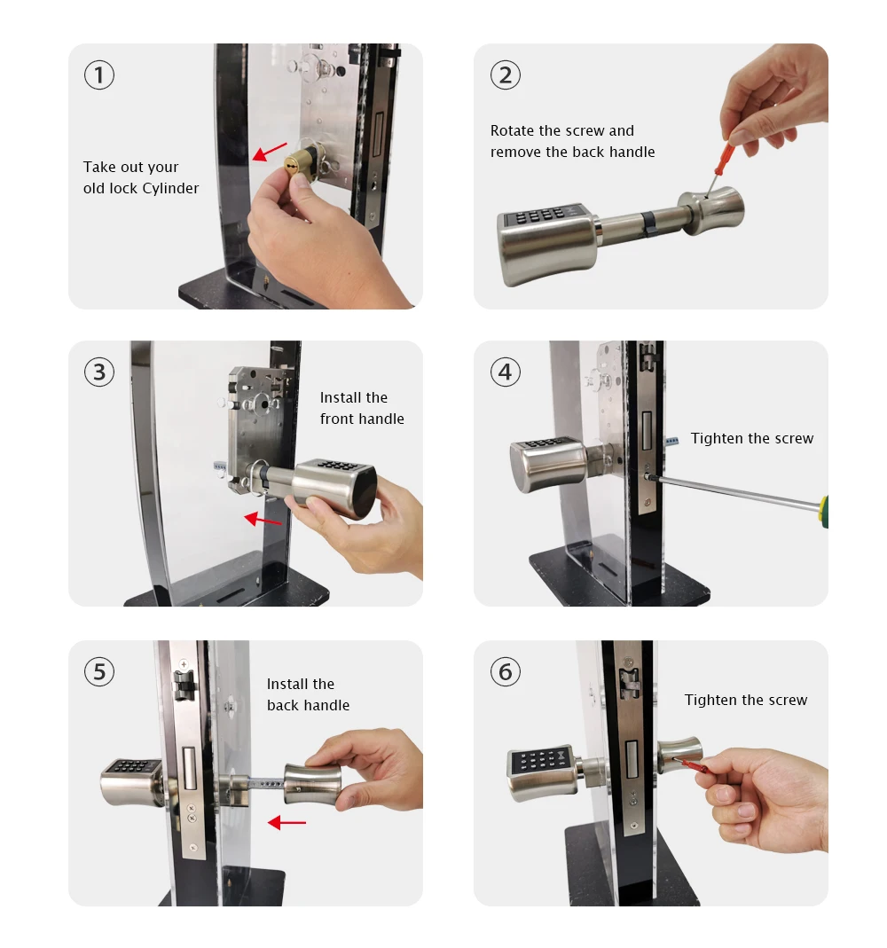 Smart Cylinder Lock With APP Keyless Electronic Door Lock Bluetooth Lock Digital