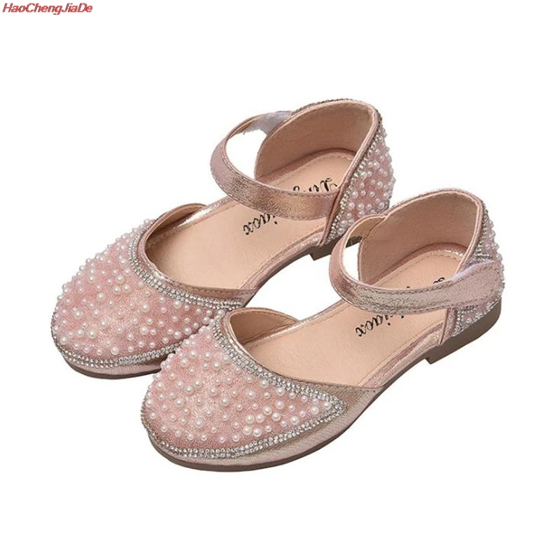 

New Rhinestone Party Wedding Sandals Beads Princess Girls Shoes for Girls Girls Sandals Shoes For Spring/Summer